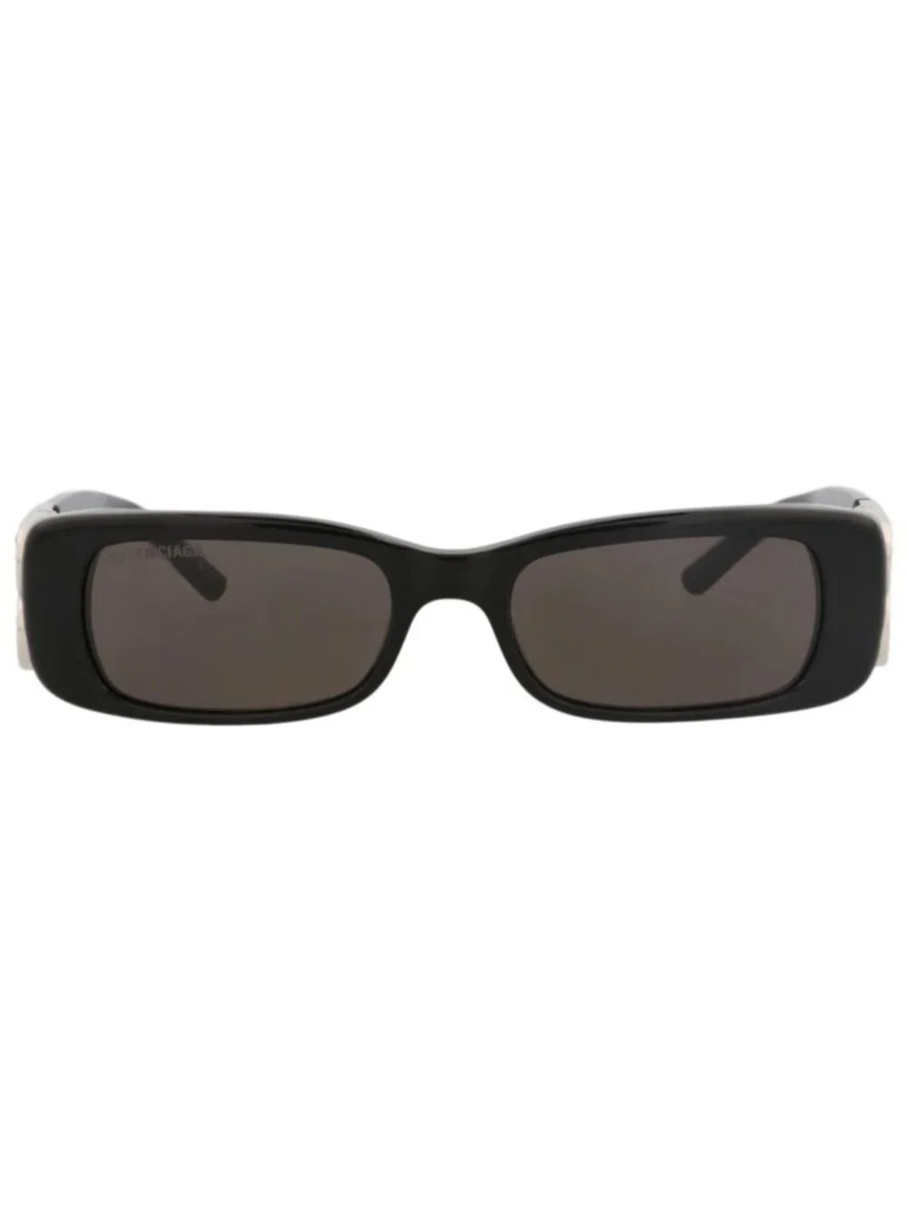 New Balenciaga Women's Sunglasses Square Rectangle Recycled Acetate Frame Black